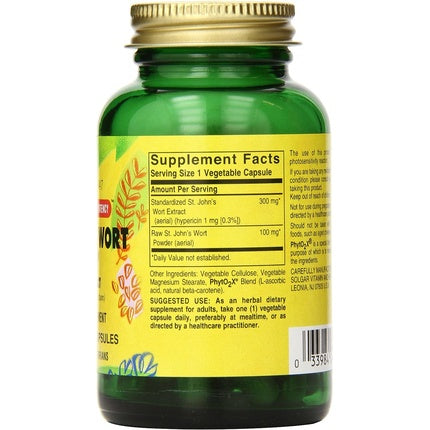 Solgar St. John's Wort Herb Extract Vegetable Capsules 50 Count