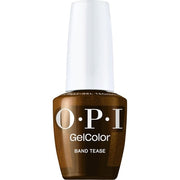 Opi Gelcolor Band Tease Semi-Sheer Dark Gold Brown Metallic UV Cure Gel Nail