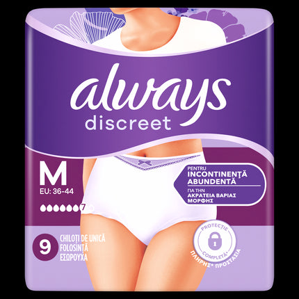 Always Always Discreet Underwear Incontinence Pants Women Plus M X9