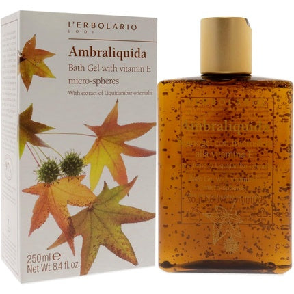 LErbolario Ambraliquida Bath Gel with Vitamin E Micro-Spheres for Unisex 8.4oz
