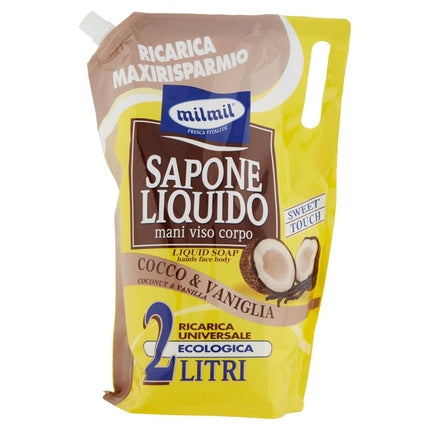 Milmil - Liquid Soap, Coconut & Vanilla, 2 L
