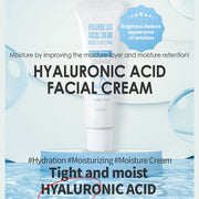 Esfolio Hyaluronic Acid Facial Cream 1.76 Fl oz - Intensive Skin Care Moisturizing Hydration