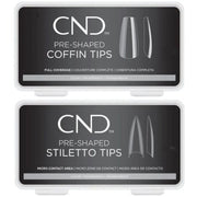 CND Preformed Coffin and Stiletto Tips 100 or 360 Pcs