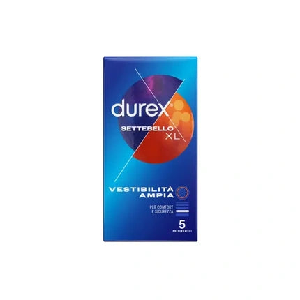 Durex Settebello Xl 5 Condoms Extra Large Size