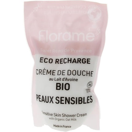 Florame Shower Cream Oat Milk for Sensitive Skin Refillable Organic Eco-Refill 700ml