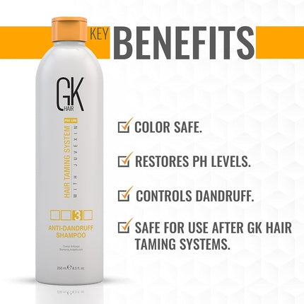 GK HAIR Global Keratin Anti Dandruff Shampoo 8.5 Fl Oz/250ml