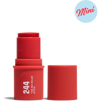 3INA MAKEUP The No-Rules Stick 244 Red Blush Stick for Eyes Lips & Cheeks with Hyaluronic Acid Cream Blush 244 Red Mini