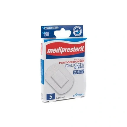 Corman Medipresteril Delicate Sterile Post-Operative Dressings - 5 Gauzes 7.5 X 5 Cm