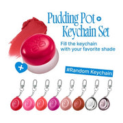 Blurry Pudding Pot Keychain Set Airbrushed Blush and Lip Buildable Pigment