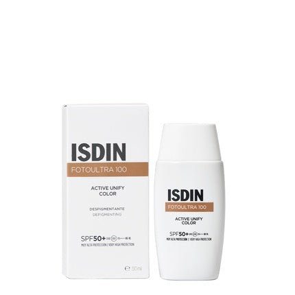 Isdin Fotoultra 100 Active Unify Color Fusion Fluid Spf50 50ml Sunscreen For Face