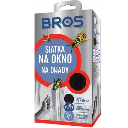 Bros Insect Window Net 130x150cm Black 1 Piece