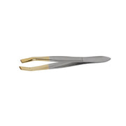 Rickiparodi Straight Tweezers Gold - Perfect For Precise Makeup Application