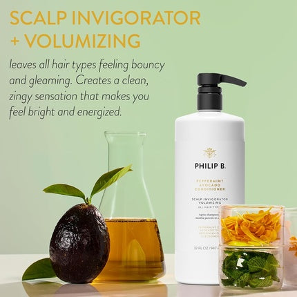 Philip B Peppermint Avocado Conditioner 947ml - Volumizing Conditioner for Oily Hair