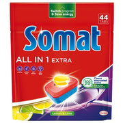 Somat All In 1 Extra Dishwasher Tablets Lemon Lime 44 Pieces