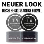 American Crew Heavy Hold Pomade 85g - Styling Product for Men with Extreme Hold and High Shine - Water-Based