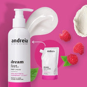 Andreia Professional Foot Cream Dream Feet with Shea Butter and Raspberry Extracts - Intense Hydration 200ml