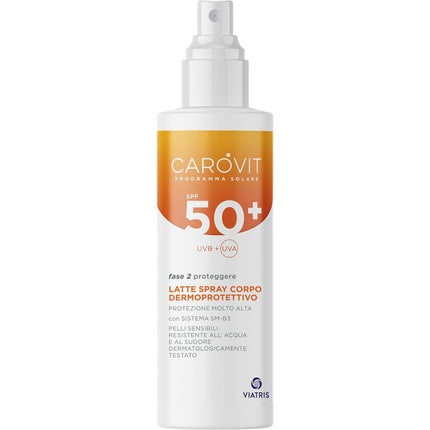 Carovit Sun Program SPF50+ Sun Protection Against UVA and UVB+ Rays with Contrasting Action Leather 200ml