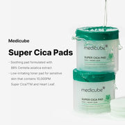 Medicube Super Cica Pad Cica X Heart Leaf Vegan Certified 70 Pads
