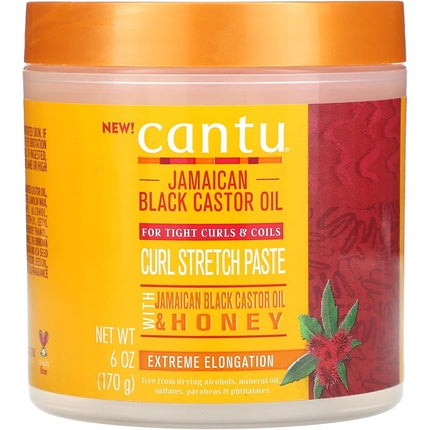 Cantu Jamaican Black Castor Oil Curl Stretch Paste with Honey 6 oz