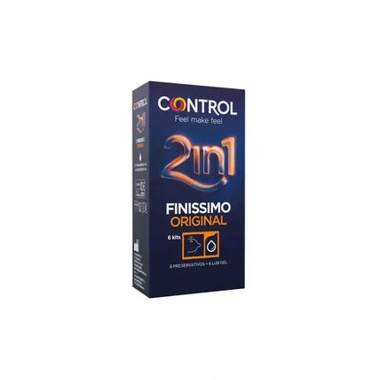 Control Finissimo Control 2 In 1 Condomlubricant 6 Units