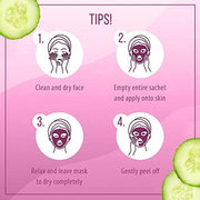 7th Heaven Cucumber Easy Peel-Off Face Mask with Lime and Jasmine for Oily, Normal and Combination Skin 10ml
