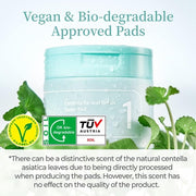 Numbuzin No.1 Centella Re-Leaf Green Toner Pad - Vegan Double-Sided Herb