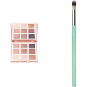 3INA MAKEUP The Bloom Eyeshadow Palette and The Blender Brush - Matte & Shimmer Nude Natural Shadow - Eye Look Makeup Set