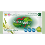 NATURA DOLCE Doux Bio Lingettes Intime 12 Pieces for Intimate Hygiene