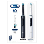 Oral B Io5 Duo Pack Black Ucb & White Sc Electric Toothbrushes