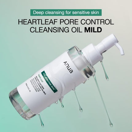 ANUA Heartleaf Pore Cleansing Oil MILD Sensitive Skin Face Wash 200ml