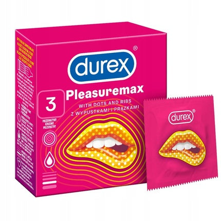 Durex Pleasuremax Condoms 3 Pieces With Ridges