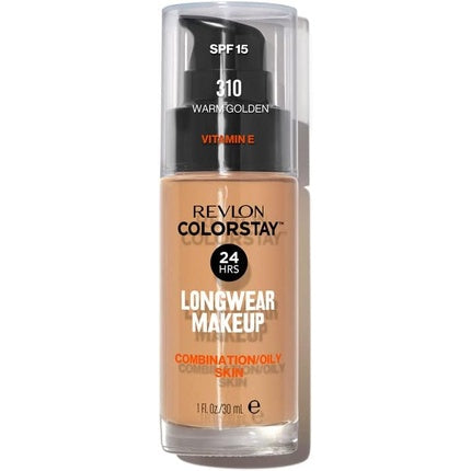 Revlon Colorstay Liquid Foundation Makeup for Combination/Oily Skin SPF 15 Medium-Full Coverage with Matte Finish 30ml 310 Golden