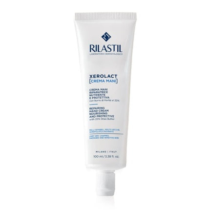 Rilastil Xerolact Hand Cream Repairing and Nourishing with Shea Butter for Sensitive Very Dry Skin 100ml