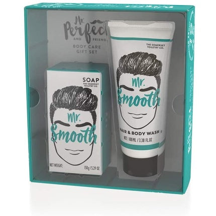 Mr Perfect & Friends Mr Smooth Body Care Gift Set with Soap 150g and Hair & Body Wash 100ml Black Pepper and Ginger