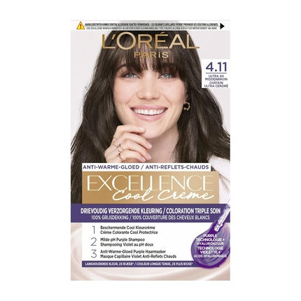 L'Oreal Paris 4.11 Ultra Ash Brown Excellence Cooling Cream