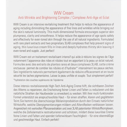 3LAB WW Cream Anti-Wrinkle and Brightening Complex 60ml