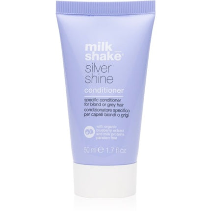 Milk Shake Silver Shine Balsam for Blonde Hair - 50 ml, Neutralizes Yellow Tones