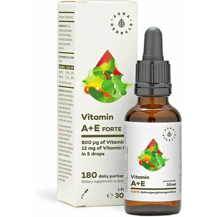 Vitamin A+E Drops Natural Vegan Vitamin E + Retinol Liquid 30ml