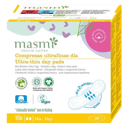 Masmi Natural Cotton Organic Cotton Pads 10 Pieces