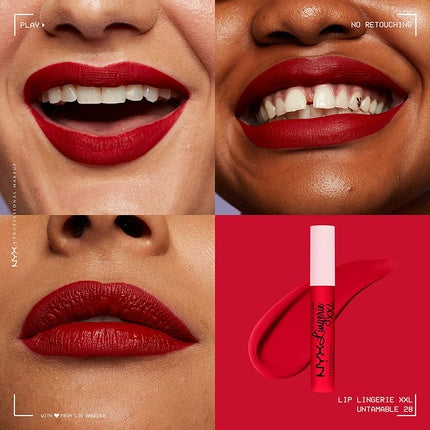 NYX Professional Makeup Lip Lingerie XXL Matte Liquid Lipstick Untamable Brick Red