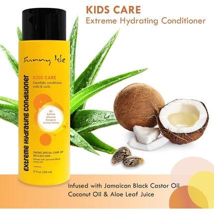 Sunny Isle Kids Care Extreme Hydrating Conditioner 12oz - Gentle Care for Coils