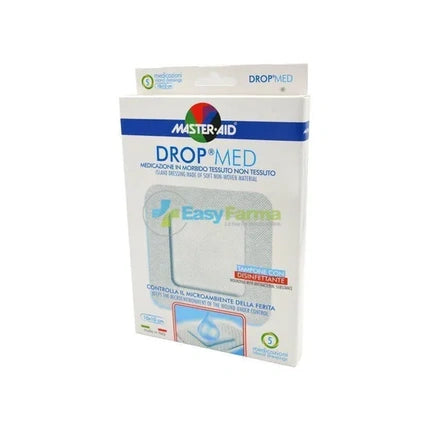 Pietrasanta Pharma Master Aid Drop Med Fabric Adhesive Bandage 10x10 Cm 5 Bandages