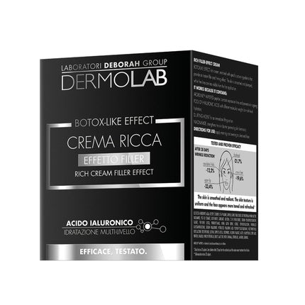 Dermolab Rich Filler Effect Botox-Like Effect Face Cream for Women with Hyaluronic Acid and Vitamin B3 50ml