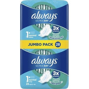 Always Ultra Normal Sanitary Pads With Wings 28 Pieces