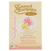 Spuma Di Sciampagna Setificante Soap Rose And Vanilla 90 Gr - A Soothing Soap With A Delightful Rose And Vanilla Fragrance