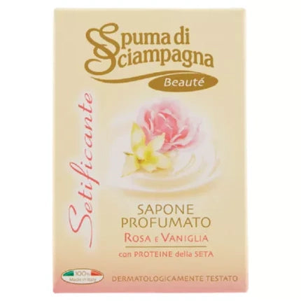 Spuma Di Sciampagna Setificante Soap Rose And Vanilla 90 Gr - A Soothing Soap With A Delightful Rose And Vanilla Fragrance