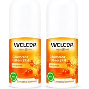 Weleda Sea-Buckthorn Deodorant Roll-On 24h 50ml - Pack of 2