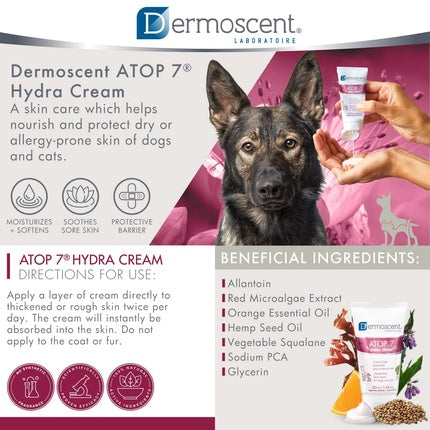 Atop 7 Hydra Cream Soothing Moisturizer and Protection for Dogs