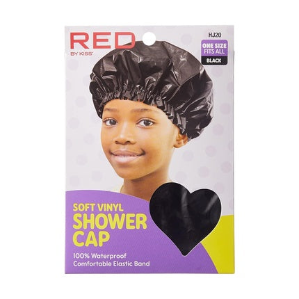 Red By Kiss Kids Reusable Waterproof Shower Cap - Soft Vinyl