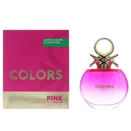 Benetton Colours Pink Eau De Toilette 80ml Women Spray